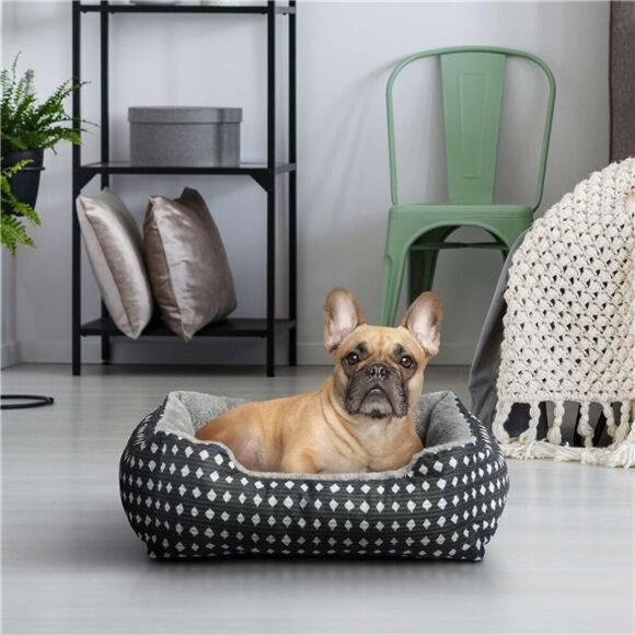 (3 pack) Cuddler Small Dog or Cat Bed, Black 19" x 15" - Picture 3 of 5